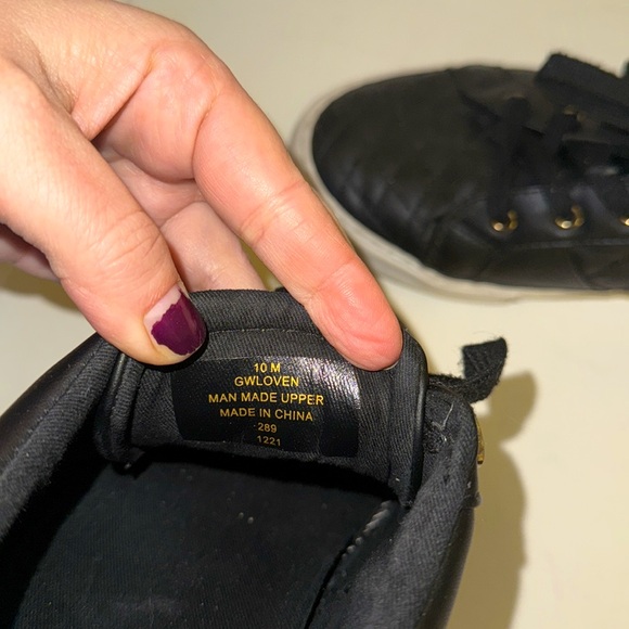 Black Guess Loven Lace-Up Sneakers, Size 10 - Picture 2 of 5